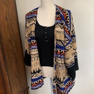 Audrey 3+1 Tribal Print Kimono Size Small ☀️🌵
